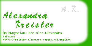 alexandra kreisler business card